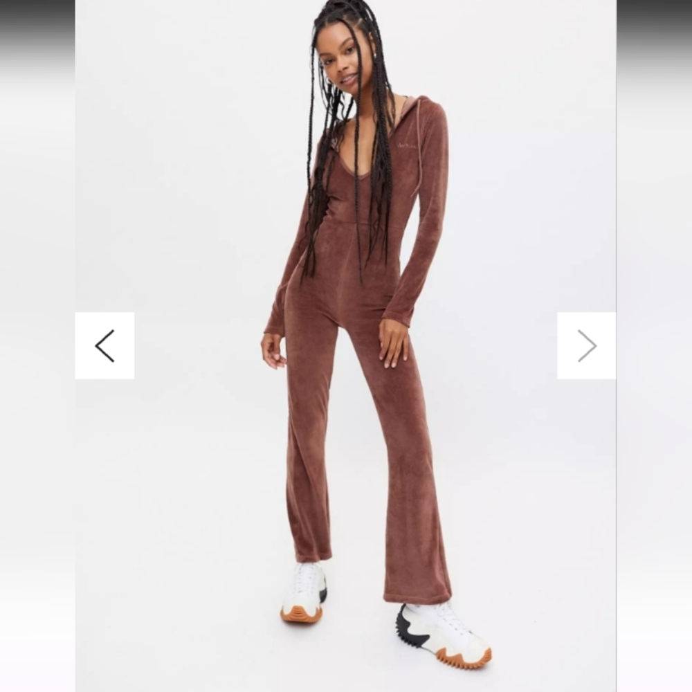 iets frans Kenny Velour Catsuit Jumpsuit